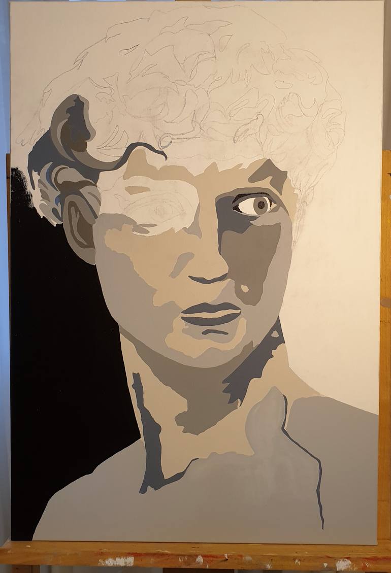 Original Conceptual Pop Culture/Celebrity Painting by Tino Faltoyano