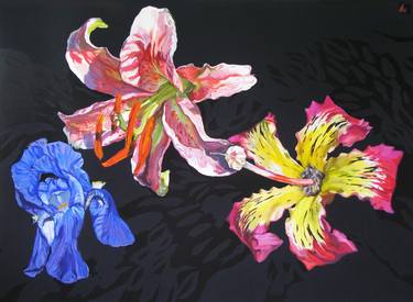 Print of Floral Paintings by Ilze Aulmane