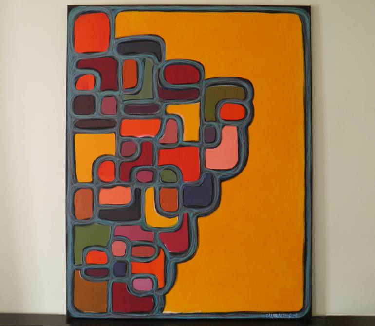 Original Abstract Expressionism Abstract Painting by Patrick Bachian
