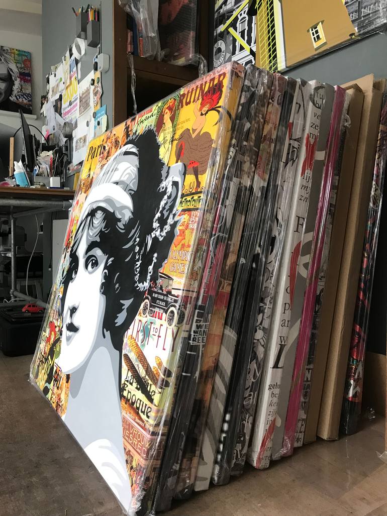 Original Modernism Pop Culture/Celebrity Mixed Media by Annejole Jacobs - De Jongh