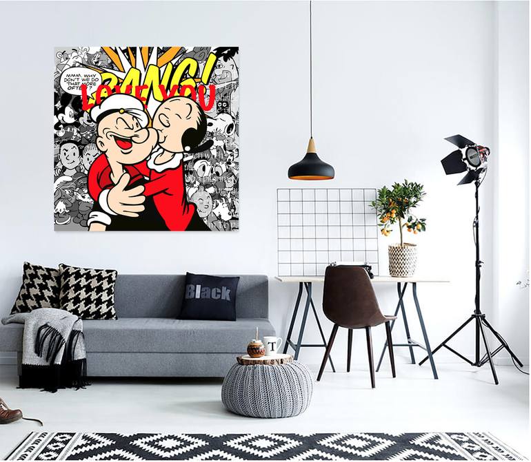 Original Pop Art Love Mixed Media by Annejole Jacobs - de Jongh