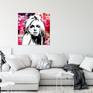 A painted portrait of Britney Spears on a printed background of barbiedolls and personal (song)texts “Tell me am I a sinner, tell me am I wrong? and I can't get no satisfaction. Made on canvas in size 100 x 100 x 4 cm (nr. 2 of 10). The painting is also available as an ART print in all kinds of different sizes. For more information info@joleart.nl.