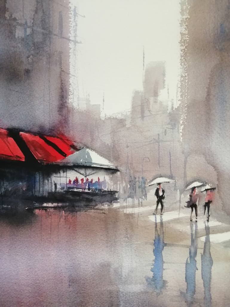 Original Impressionism Cities Painting by Giorgio Gosti