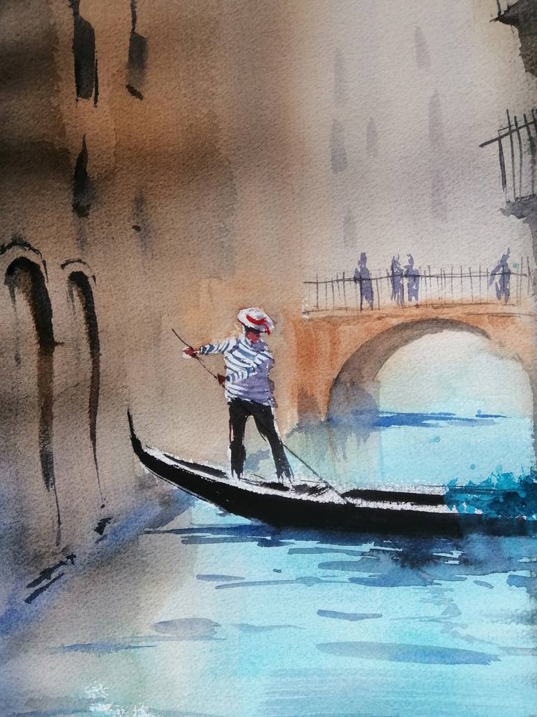 Original Impressionism Cities Painting by Giorgio Gosti
