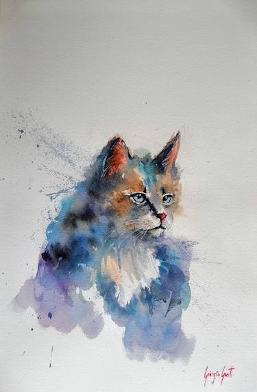 Print of Impressionism Cats Paintings by Giorgio Gosti