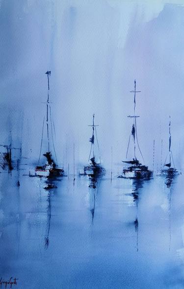 Print of Sailboat Paintings by Giorgio Gosti