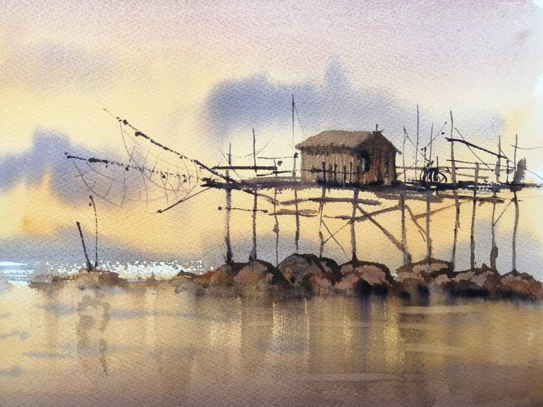 Original Impressionism Seascape Painting by Giorgio Gosti