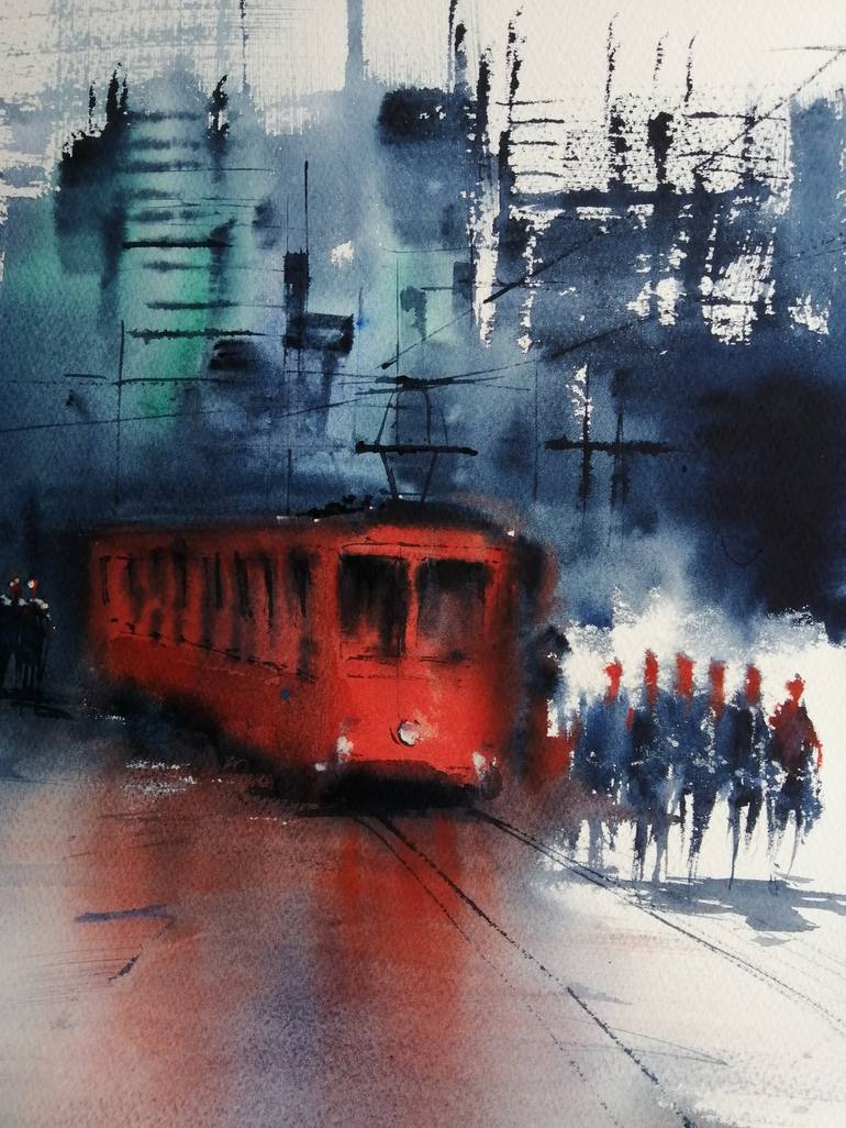 Original Cities Painting by Giorgio Gosti