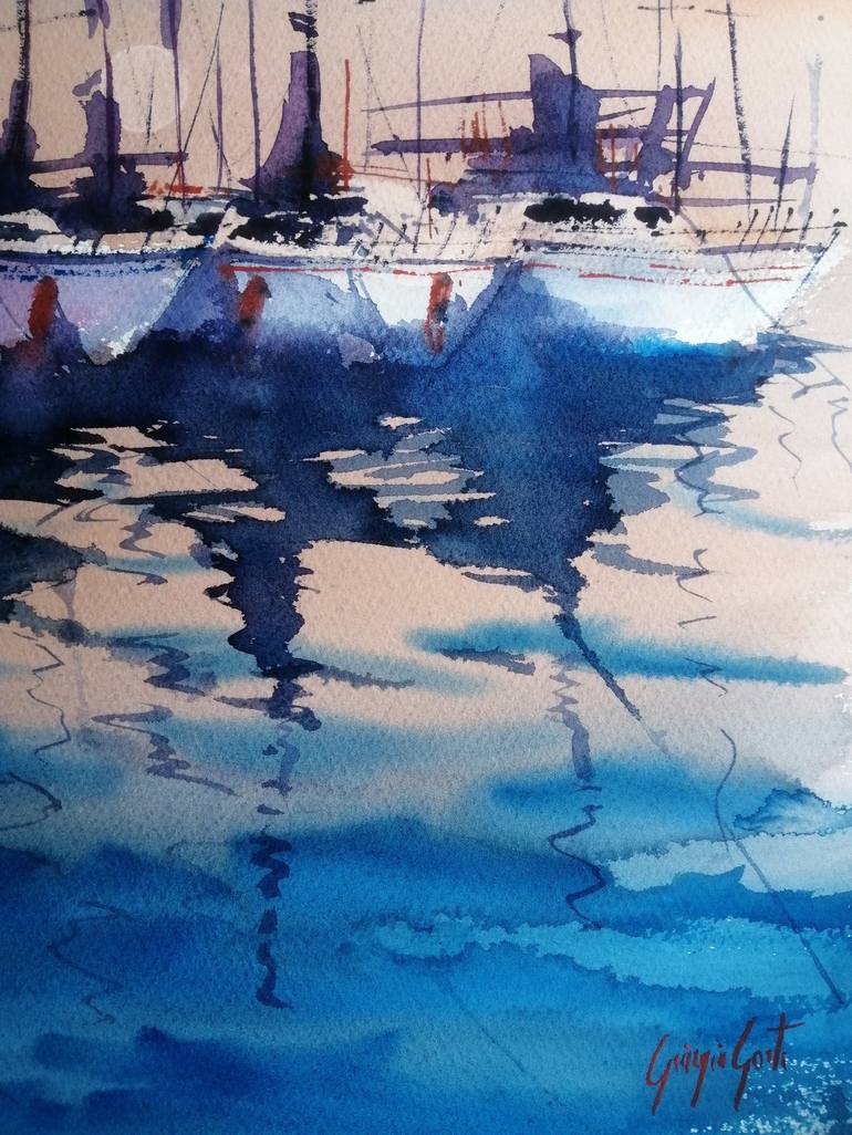 Original Boat Painting by Giorgio Gosti