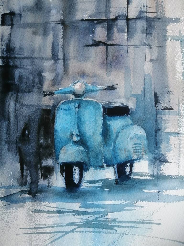 Original Transportation Painting by Giorgio Gosti