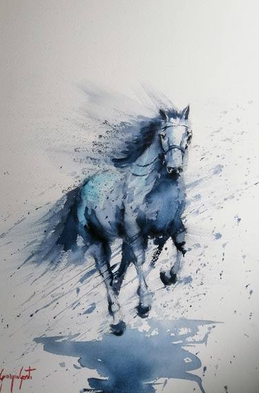 Original Expressionism Horse Paintings by Giorgio Gosti