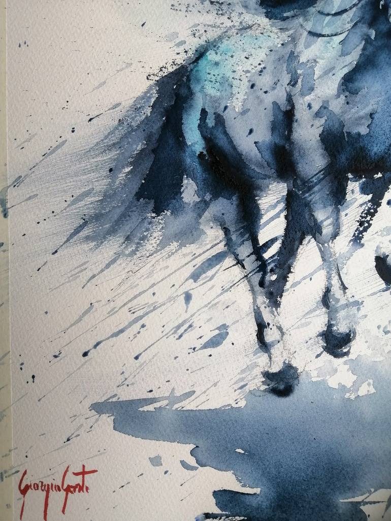 Original Expressionism Horse Painting by Giorgio Gosti