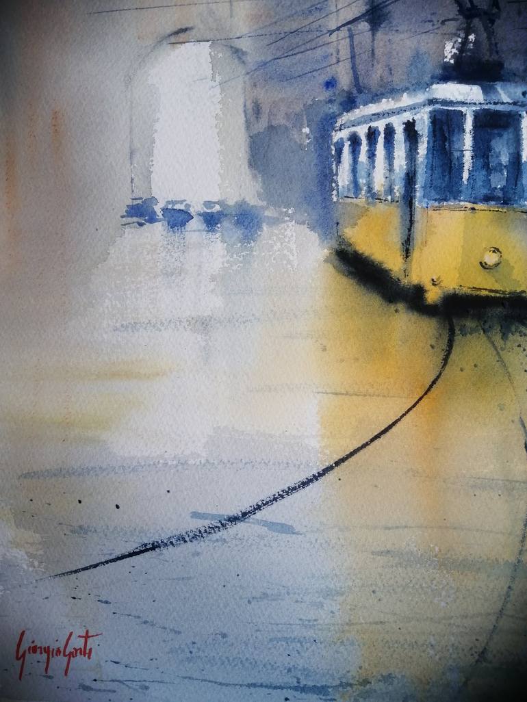 Original Expressionism Transportation Painting by Giorgio Gosti