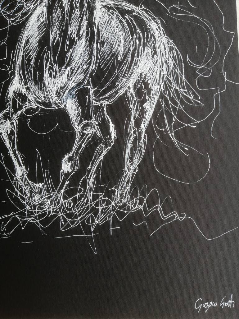 Original Expressionism Horse Drawing by Giorgio Gosti