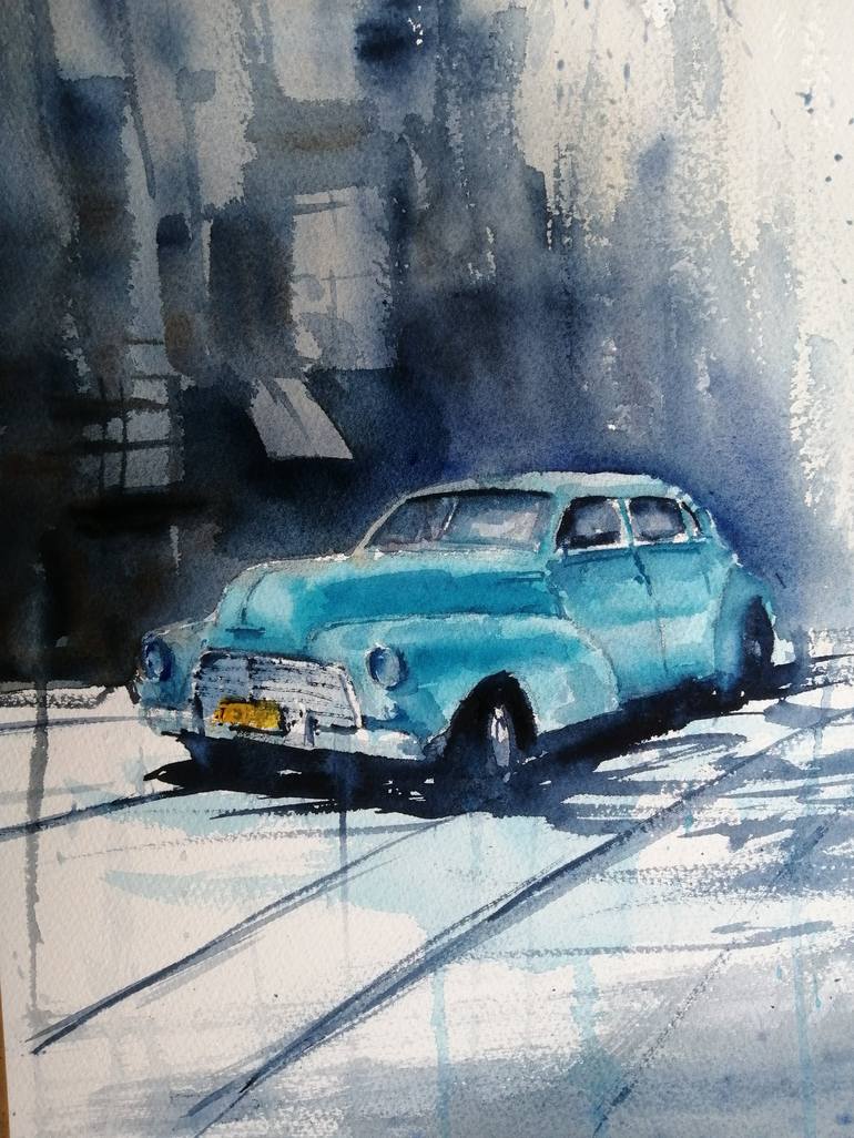 Original Expressionism Car Painting by Giorgio Gosti