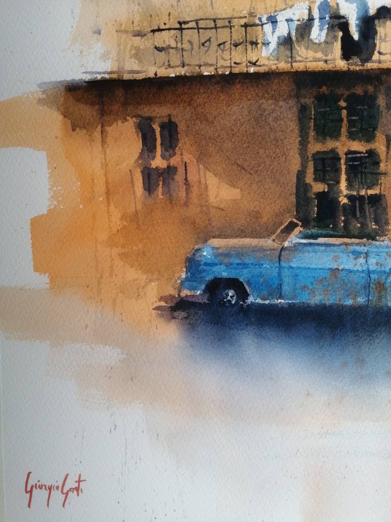 Original Expressionism Car Painting by Giorgio Gosti