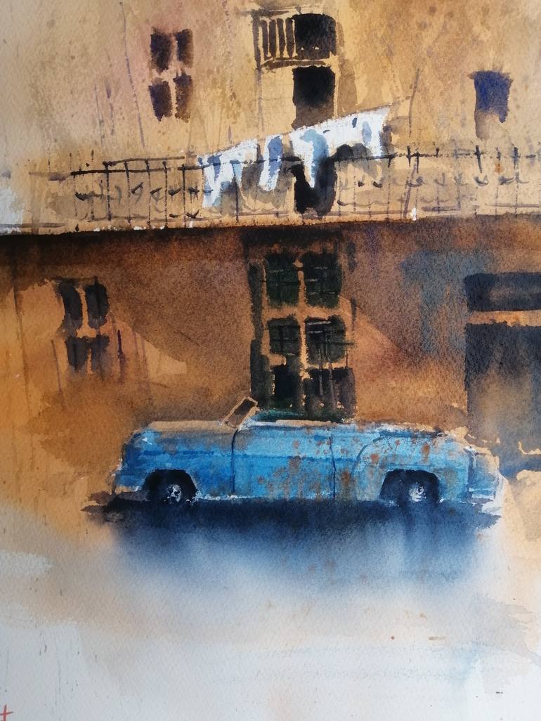 Original Expressionism Car Painting by Giorgio Gosti