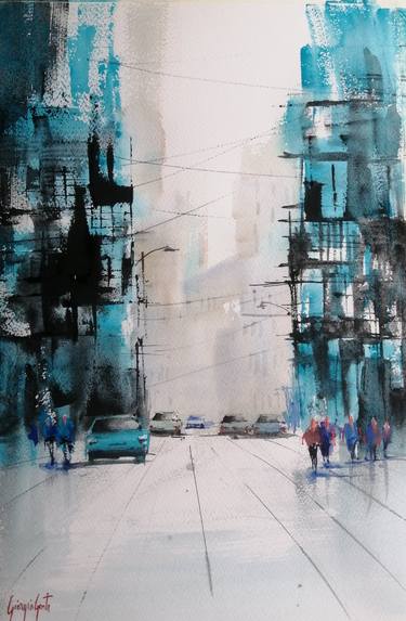 Original Expressionism Cities Paintings by Giorgio Gosti