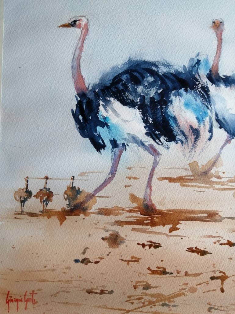 Original Impressionism Animal Painting by Giorgio Gosti