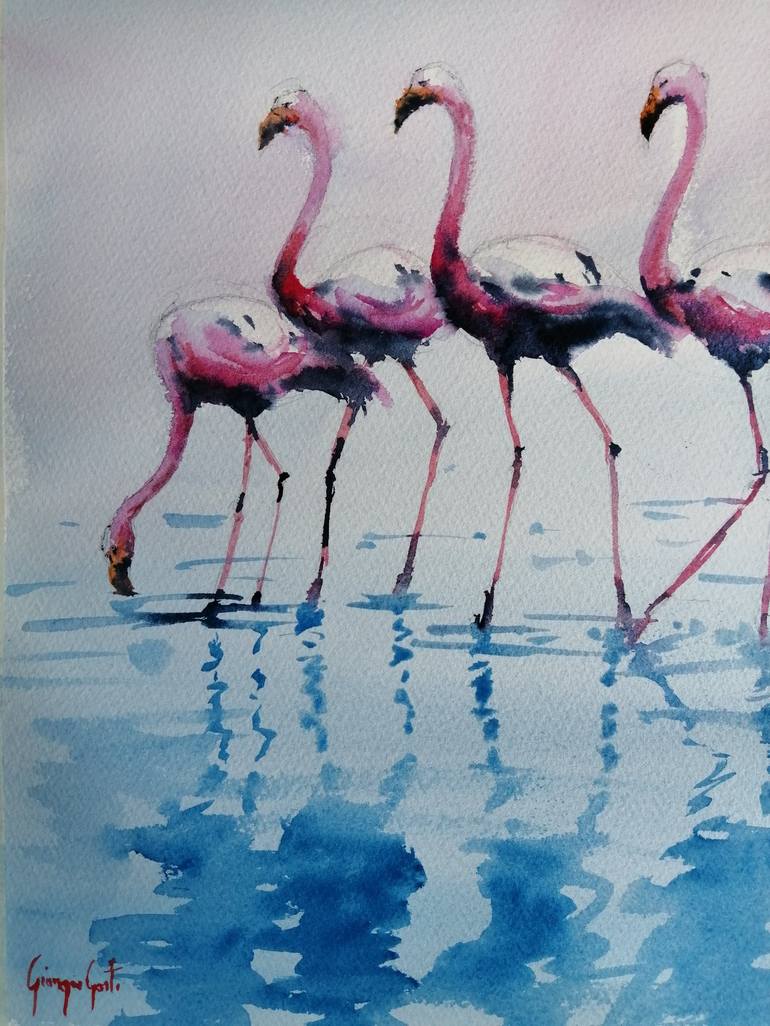 Original Impressionism Animal Painting by Giorgio Gosti