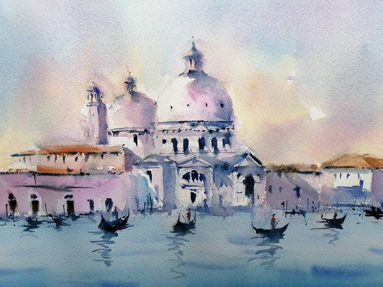 Original Impressionism Cities Painting by Giorgio Gosti