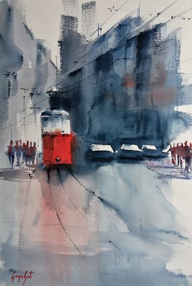 Original Impressionism Cities Paintings by Giorgio Gosti