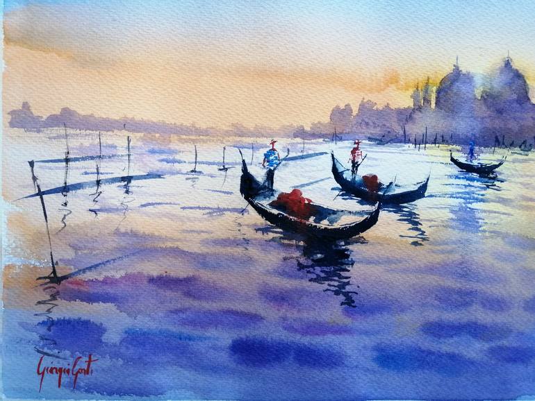 Original Impressionism Cities Painting by Giorgio Gosti