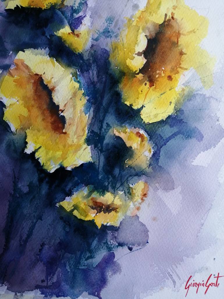 Original Impressionism Floral Painting by Giorgio Gosti