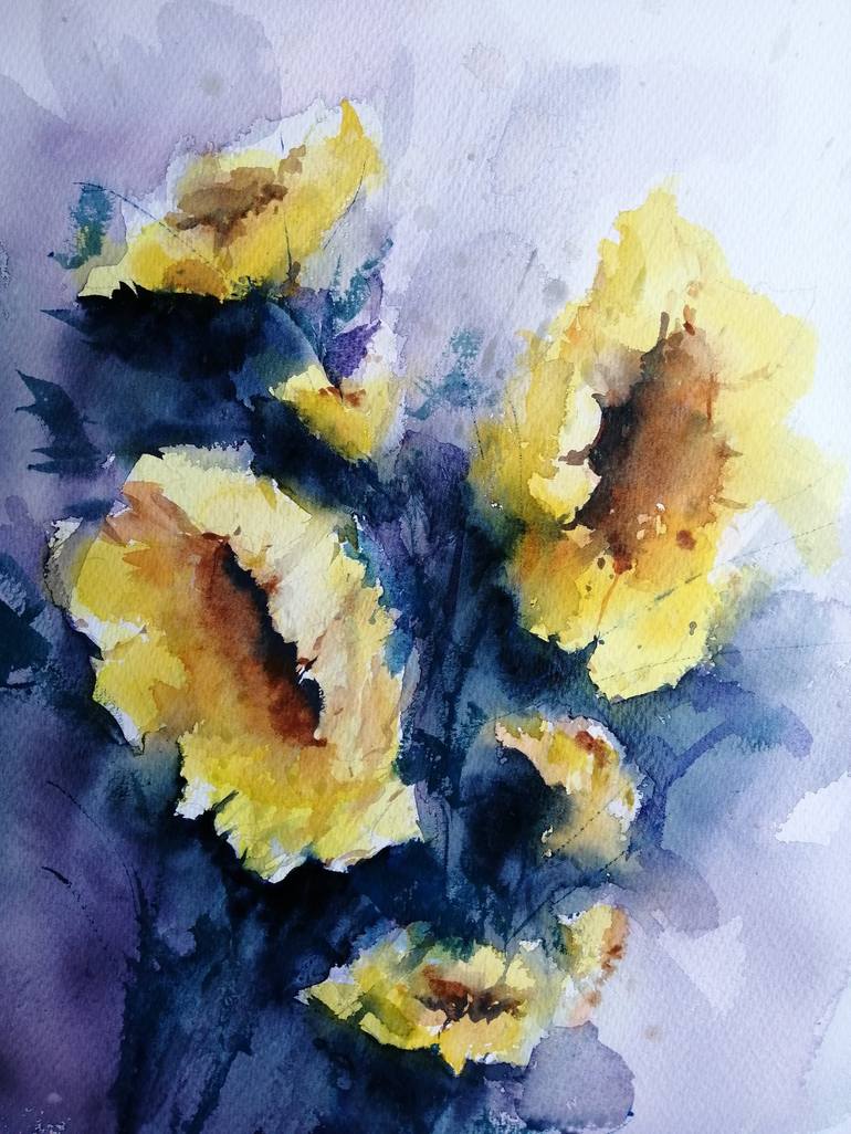 Original Impressionism Floral Painting by Giorgio Gosti