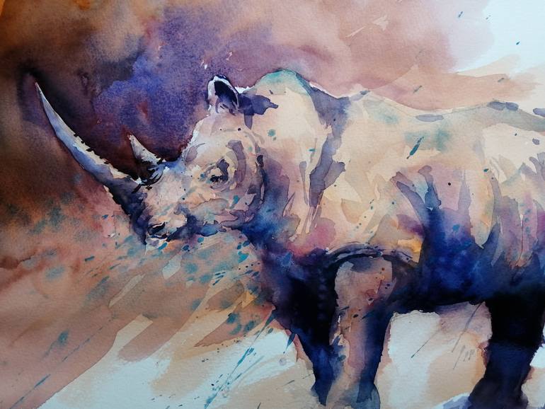 Original Impressionism Animal Painting by Giorgio Gosti