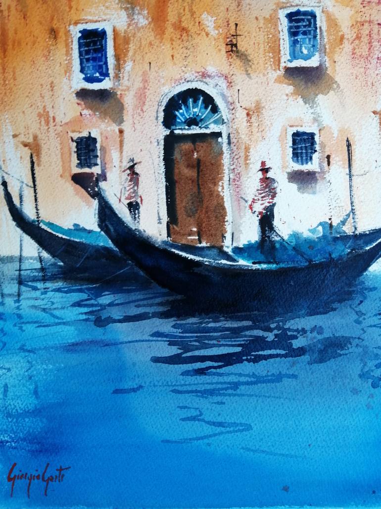 Original Impressionism Cities Painting by Giorgio Gosti