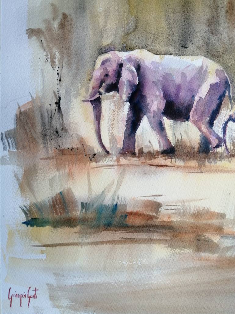 Original Impressionism Animal Painting by Giorgio Gosti