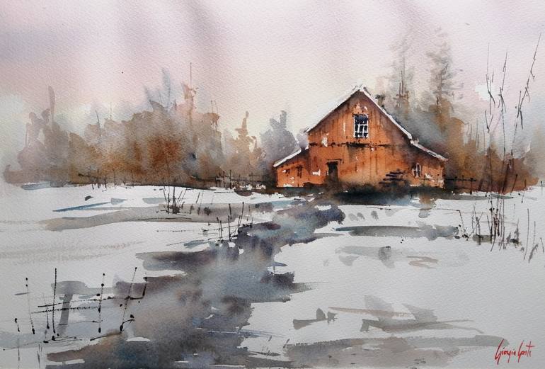 Print of Impressionism Landscape Paintings by Giorgio Gosti