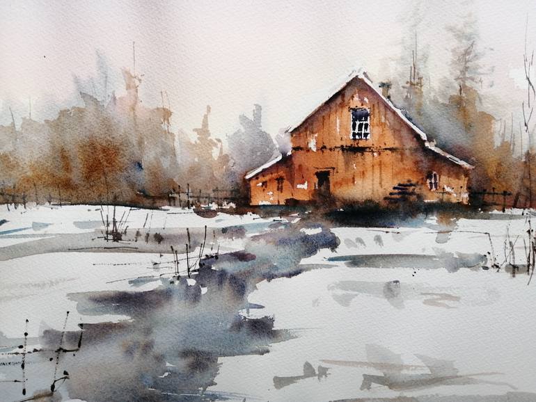 Original Impressionism Landscape Painting by Giorgio Gosti