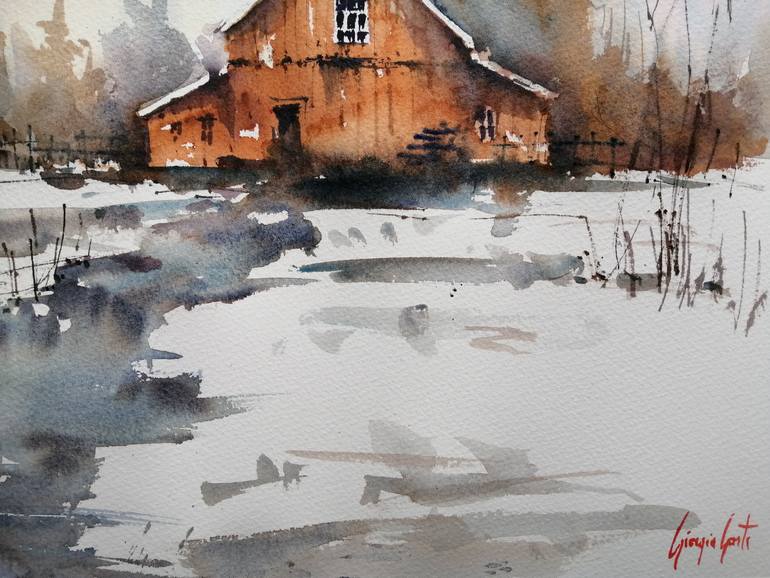 Original Impressionism Landscape Painting by Giorgio Gosti