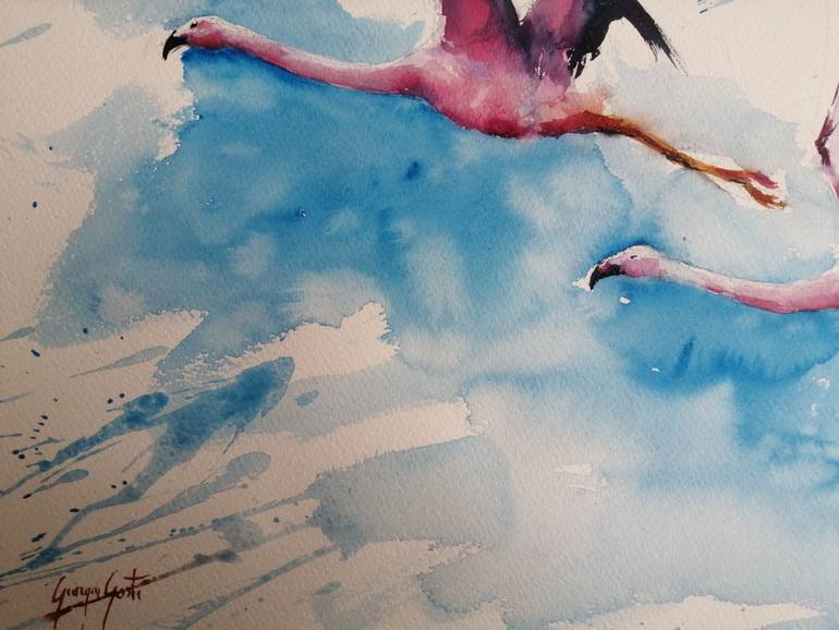 Original Impressionism Animal Painting by Giorgio Gosti