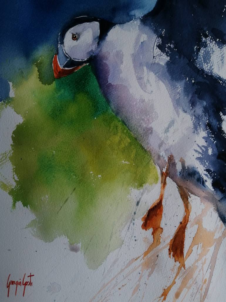 Original Impressionism Animal Painting by Giorgio Gosti