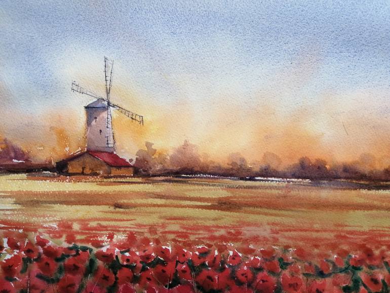 Original Impressionism Landscape Painting by Giorgio Gosti