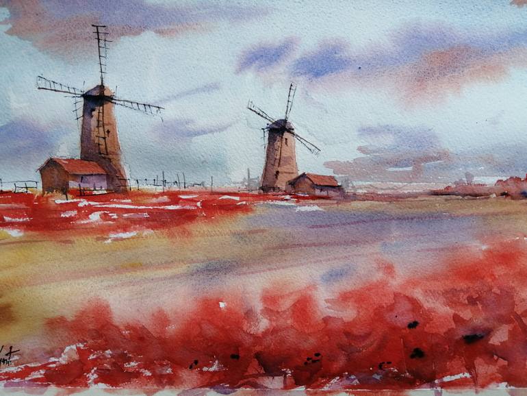 Original Impressionism Landscape Painting by Giorgio Gosti