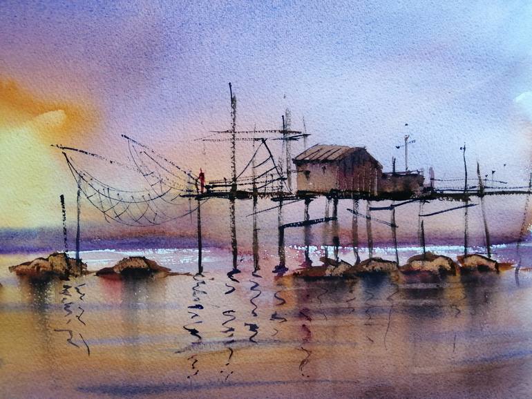 Original Impressionism Seascape Painting by Giorgio Gosti