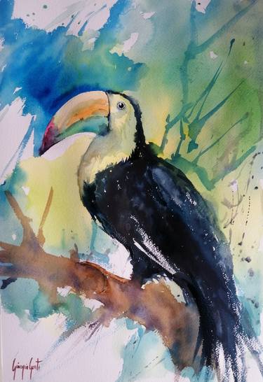 Original Impressionism Animal Painting by Giorgio Gosti