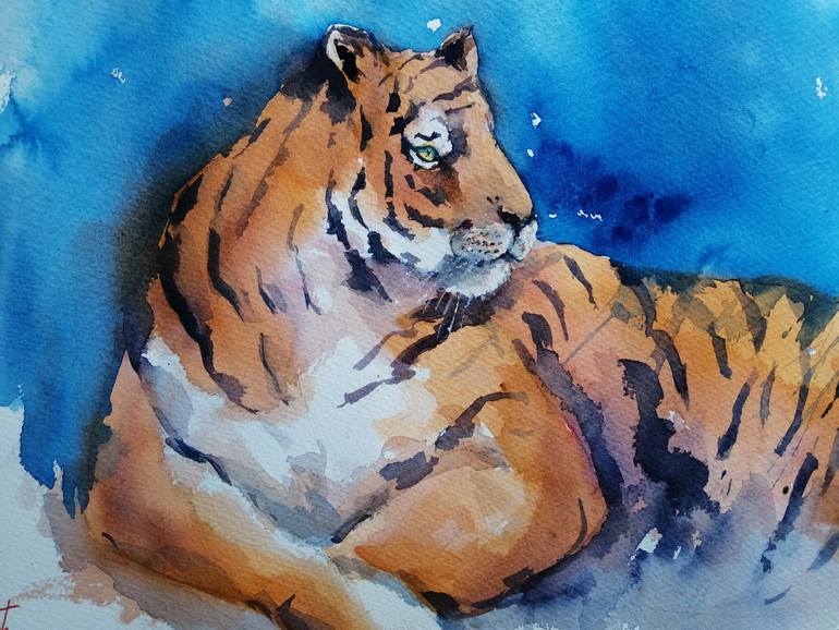 Original Impressionism Animal Painting by Giorgio Gosti