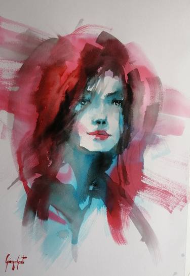 Original Impressionism People Drawings by Giorgio Gosti