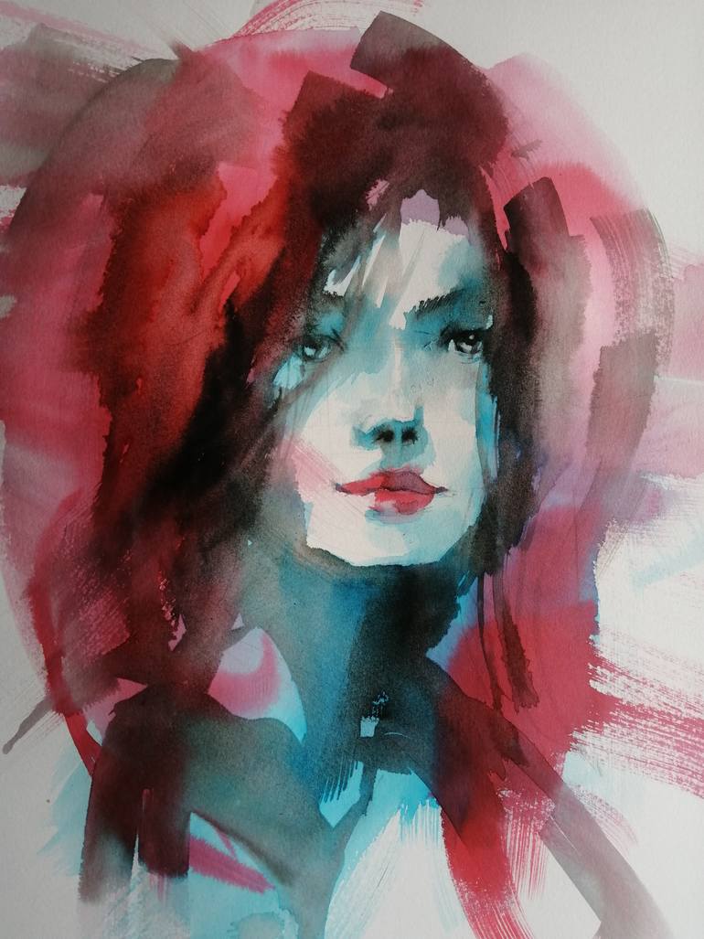 Original Impressionism People Drawing by Giorgio Gosti