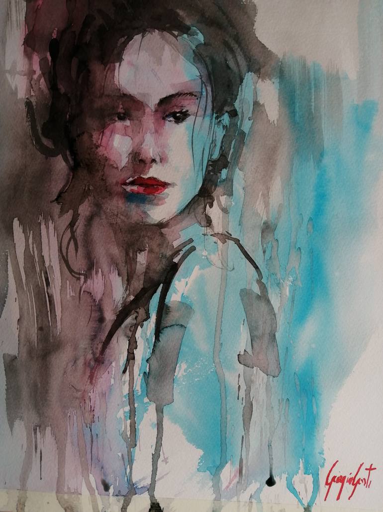 Original Impressionism People Drawing by Giorgio Gosti