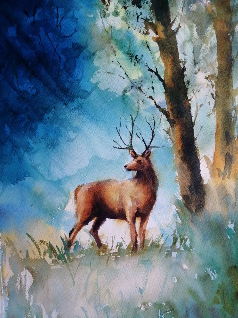 Original Impressionism Animal Painting by Giorgio Gosti