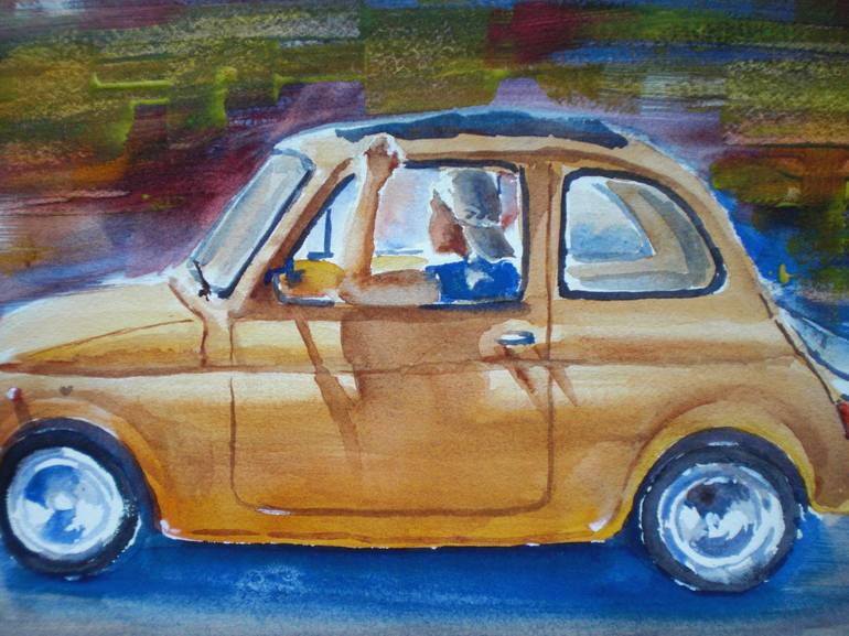 Original Transportation Painting by Giorgio Gosti