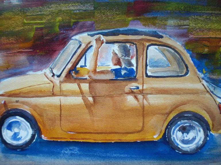 Original Figurative Transportation Painting by Giorgio Gosti