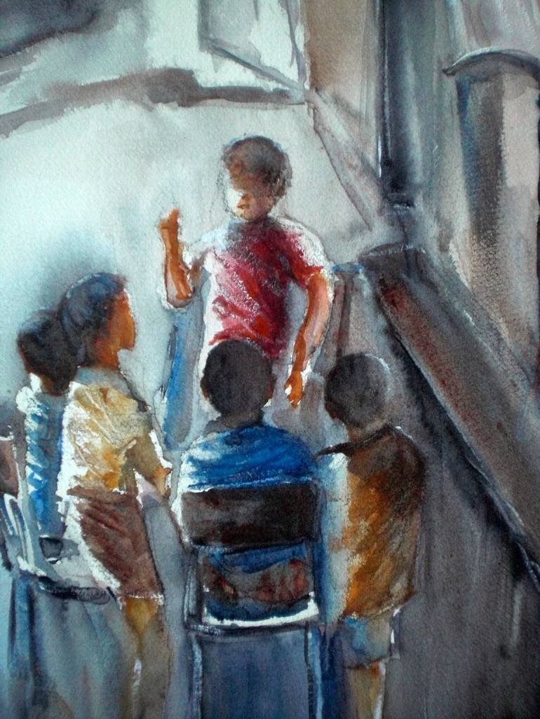 Original Children Painting by Giorgio Gosti