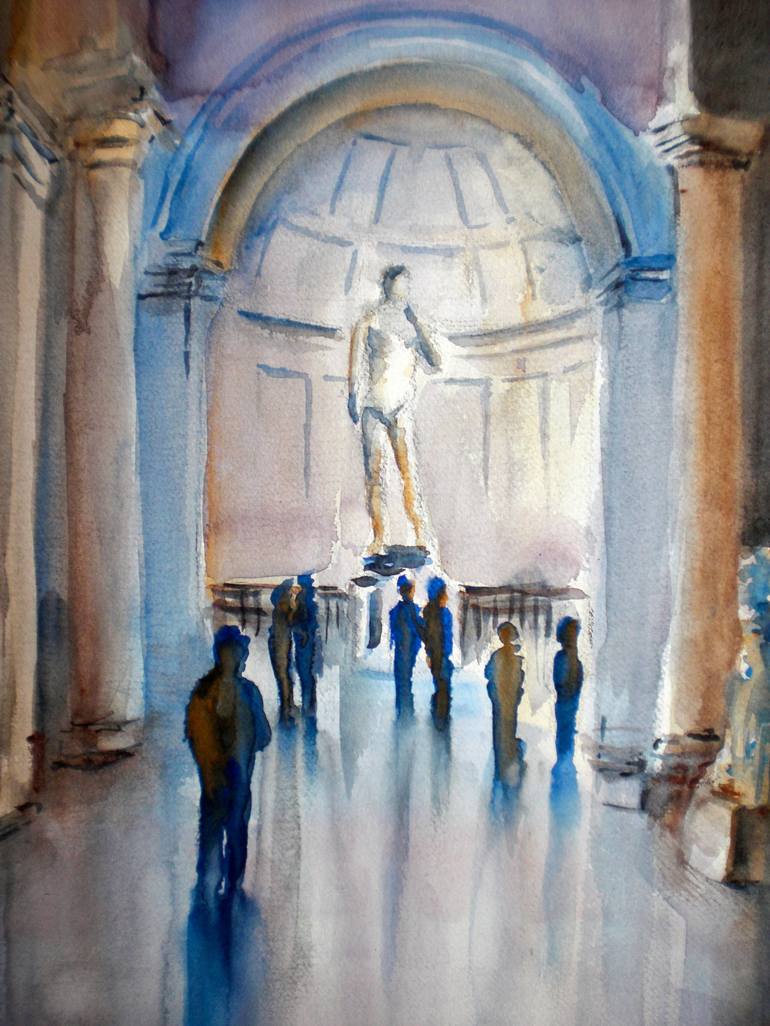 Original Figurative Architecture Painting by Giorgio Gosti